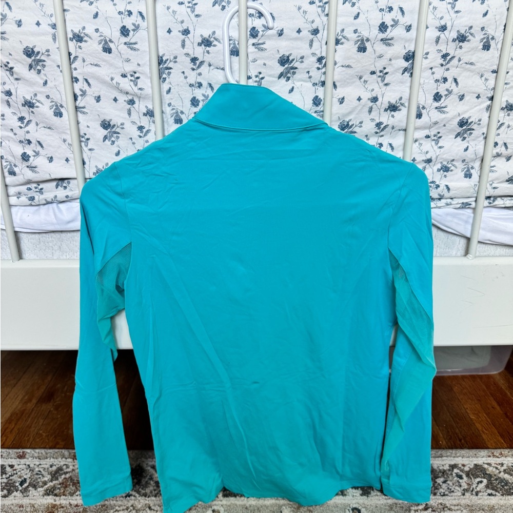 The Tailored Sportsman Turquoise Long Sleeve Top